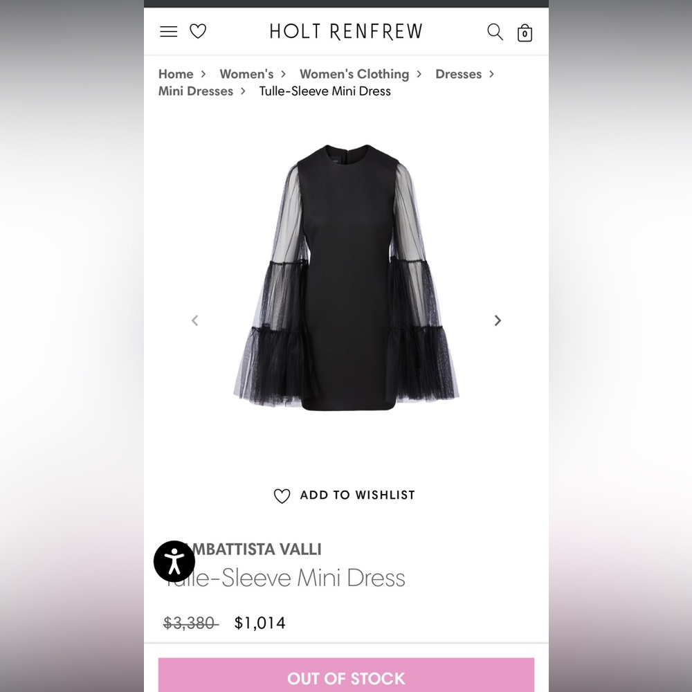 GIAMBATTISTA VALLI Tulle Cape Overlay Mini Dress
